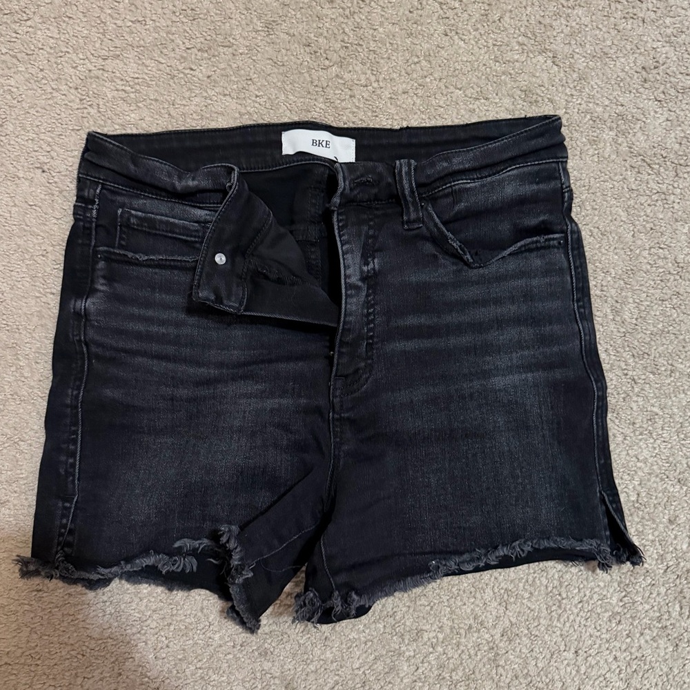 BKE Black Jean Shorts